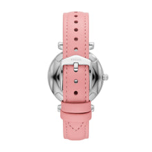 Load image into Gallery viewer, Carlie Three-Hand Date Pink Eco Leather Watch