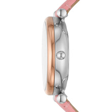 Load image into Gallery viewer, Carlie Three-Hand Date Pink Eco Leather Watch