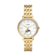 Load image into Gallery viewer, Jacqueline Sun Moon Multifunction Gold-Tone Stainless Steel Watch