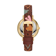 Load image into Gallery viewer, Jacqueline Three-Hand Date Brown Eco Leather Watch