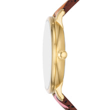 Load image into Gallery viewer, Jacqueline Three-Hand Date Brown Eco Leather Watch