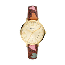 Load image into Gallery viewer, Jacqueline Three-Hand Date Brown Eco Leather Watch