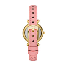 Load image into Gallery viewer, Carlie Three-Hand Pink Eco Leather Watch