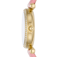 Load image into Gallery viewer, Carlie Three-Hand Pink Eco Leather Watch