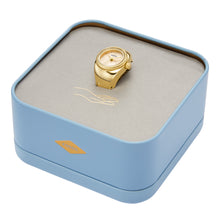 Load image into Gallery viewer, Watch Ring Two-Hand Gold-Tone Stainless Steel