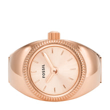 Load image into Gallery viewer, Watch Ring Two-Hand Rose Gold-Tone Stainless Steel