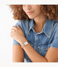 Load image into Gallery viewer, Raquel Three-Hand Date Rose Gold-Tone Stainless Steel Watch