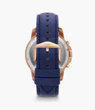 Load image into Gallery viewer, Grant Chronograph Navy Leather Watch