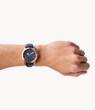 Load image into Gallery viewer, Grant Chronograph Navy Leather Watch