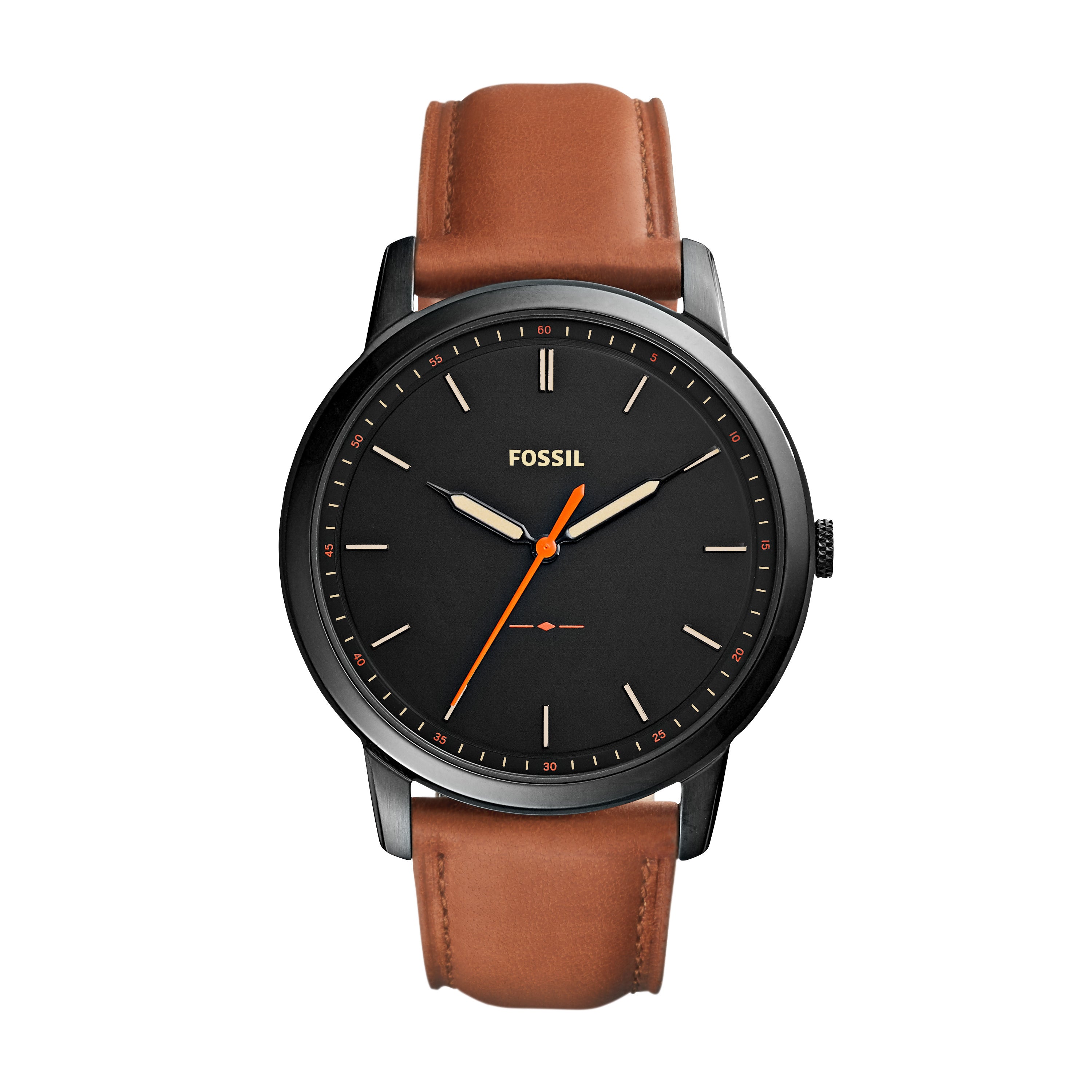 Fossil The Minimalist Slim Three-Hand Light Brown Leather Watch