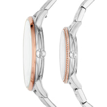 Load image into Gallery viewer, His & Her Three-Hand Stainless Steel Watch Box Set