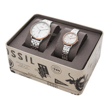 Load image into Gallery viewer, His & Her Three-Hand Stainless Steel Watch Box Set
