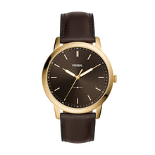 Load image into Gallery viewer, The Minimalist Three-Hand Brown Leather Watch