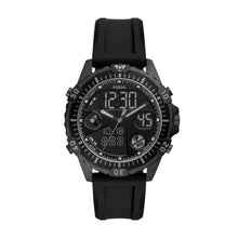 Load image into Gallery viewer, Garrett analogue-Digital Black Silicone Watch
