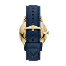 Load image into Gallery viewer, The Minimalist Three-Hand Navy Leather Watch