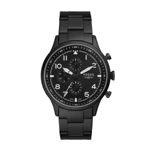 Load image into Gallery viewer, Pilot Chronograph Black Stainless Steel Watch