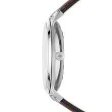 Load image into Gallery viewer, The Minimalist Solar-Powered Dark Brown Leather Watch