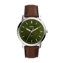 Load image into Gallery viewer, The Minimalist Solar-Powered Dark Brown Leather Watch
