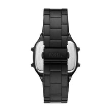 Load image into Gallery viewer, Retro Digital Black Stainless Steel Watch