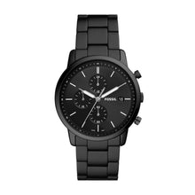 Load image into Gallery viewer, Minimalist Chronograph Black Stainless Steel Watch