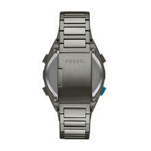 Load image into Gallery viewer, Everett Solar-Powered Digital Smoke Stainless Steel Watch