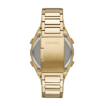 Load image into Gallery viewer, Everett Solar-Powered Digital Gold-Tone Stainless Steel Watch