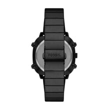 Load image into Gallery viewer, Retro Analog-Digital Black Stainless Steel Watch