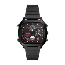 Load image into Gallery viewer, Retro Analog-Digital Black Stainless Steel Watch