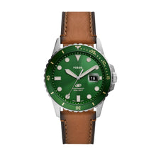 Load image into Gallery viewer, Fossil Blue Three-Hand Date Tan Eco Leather Watch
