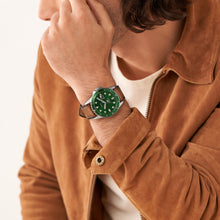 Load image into Gallery viewer, Fossil Blue Three-Hand Date Tan Eco Leather Watch