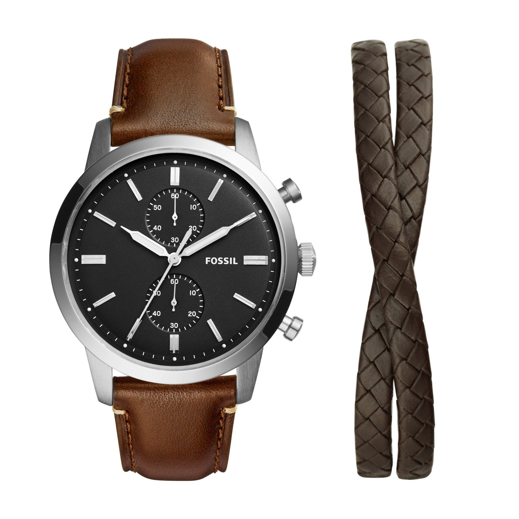 Fossil watch hotsell and wallet set