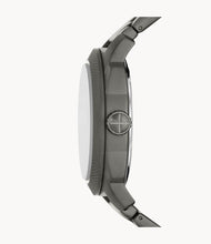 Load image into Gallery viewer, Machine Three-Hand Date Smoke Stainless Steel Watch