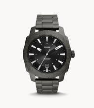 Load image into Gallery viewer, Machine Three-Hand Date Smoke Stainless Steel Watch