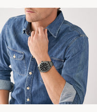 Load image into Gallery viewer, Machine Three-Hand Date Smoke Stainless Steel Watch