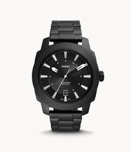 Load image into Gallery viewer, Machine Three-Hand Date Black Stainless Steel Watch
