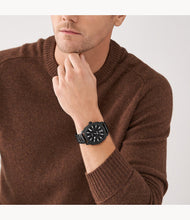 Load image into Gallery viewer, Machine Three-Hand Date Black Stainless Steel Watch