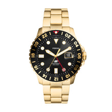 Load image into Gallery viewer, Fossil Blue GMT Gold-Tone Stainless Steel Watch