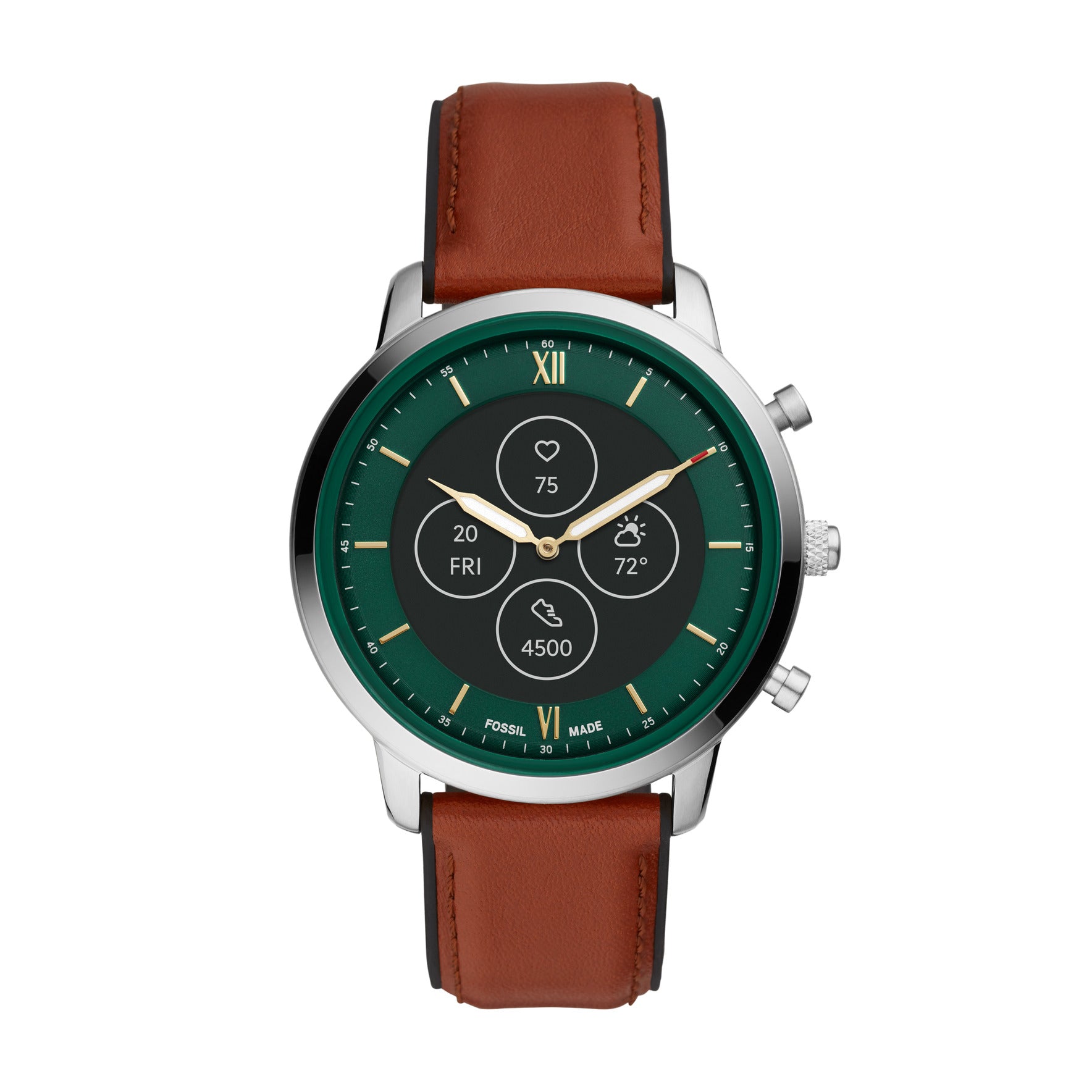 Fossil Hybrid Smartwatch HR Neutra Brown Leather Fossil Malaysia