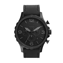 Load image into Gallery viewer, Nate Chronograph Black Leather Watch