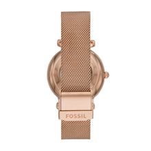 Load image into Gallery viewer, Carlie Automatic Rose Gold-Tone Stainless Steel Mesh Watch