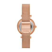 Load image into Gallery viewer, Carlie Mini Automatic Rose Gold-Tone Stainless Steel Mesh Watch