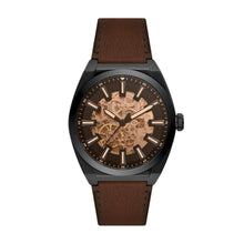 Load image into Gallery viewer, Everett Automatic Dark Brown Eco Leather Watch