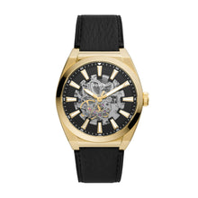 Load image into Gallery viewer, Everett Automatic Black Eco Leather Watch