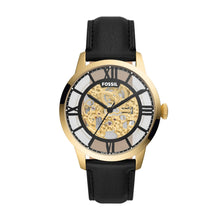 Load image into Gallery viewer, Townsman Automatic Black Eco Leather Watch