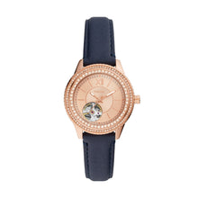 Load image into Gallery viewer, Stella Automatic Navy Eco Leather Watch