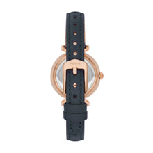 Load image into Gallery viewer, Carlie Automatic Navy Eco Leather Watch