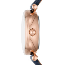 Load image into Gallery viewer, Carlie Automatic Navy Eco Leather Watch