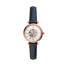Load image into Gallery viewer, Carlie Automatic Navy Eco Leather Watch