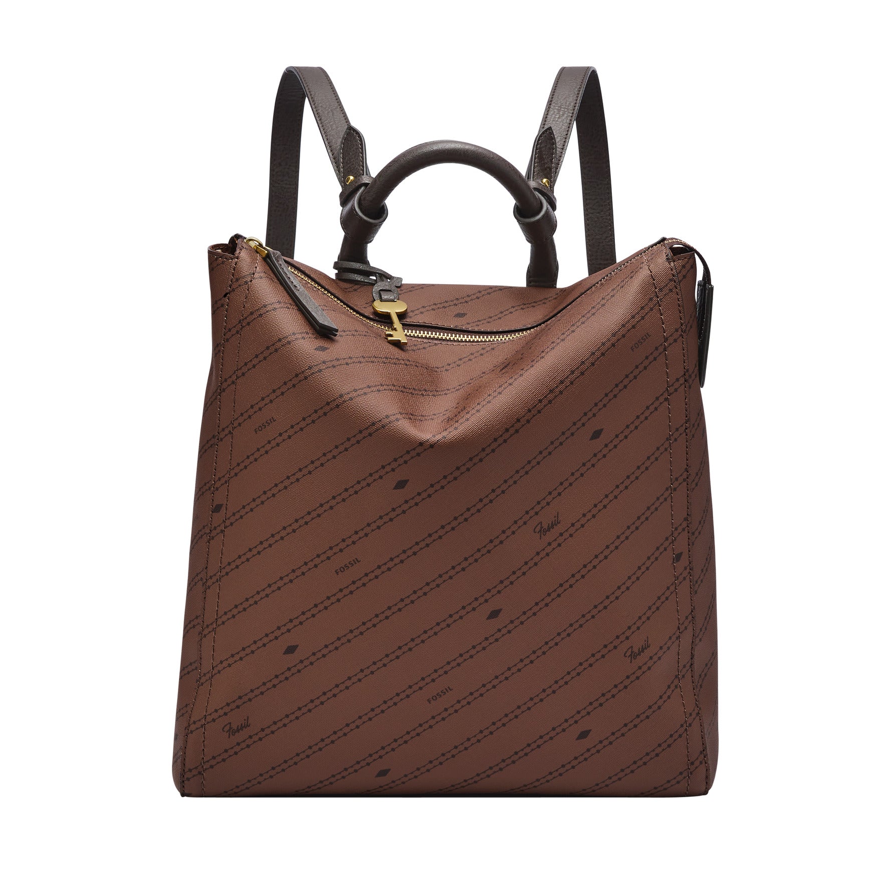 Brown Leather Purse Fossil Purse Fossil Leather Hobo Bags Vintage