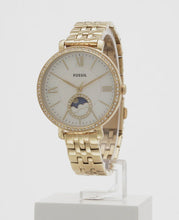 Load and play video in Gallery viewer, Jacqueline Sun Moon Multifunction Gold-Tone Stainless Steel Watch
